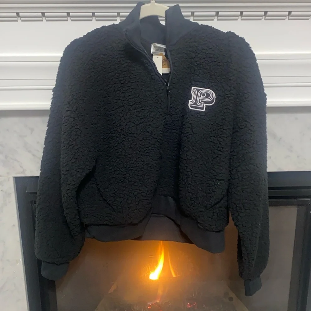 🆕 PINK Victoria’s Secret black sweater, size Small - Picture 2 of 12